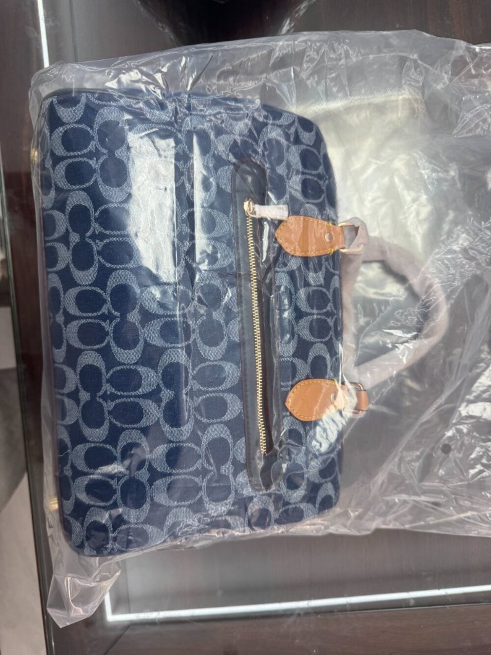 Coach Rowan Satchel Bag In Signature Denim Canvas NWT CY699 - Picture 3 of 4